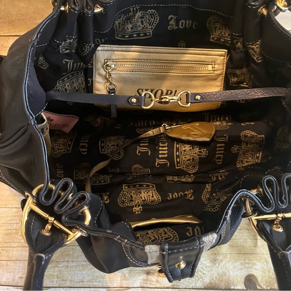 Juicy Couture Vintage Y2K Black Leather Handbag - Picture 9 of 16